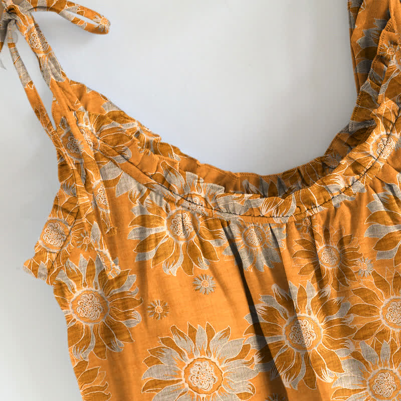 Ownkoti Sunflower Bloom Tie Strap Cami Loungewear Set - image 9