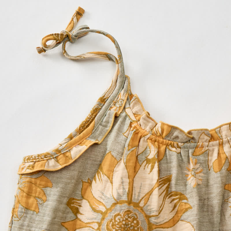 Ownkoti Sunflower Bloom Tie Strap Cami Loungewear Set - image 5