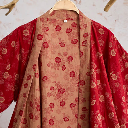 Ownkoti Retro Flower Cotton Gauze Kimono Robe - image 2
