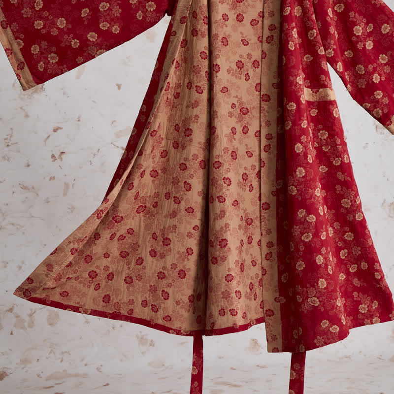 Ownkoti Retro Flower Cotton Gauze Kimono Robe - image 5