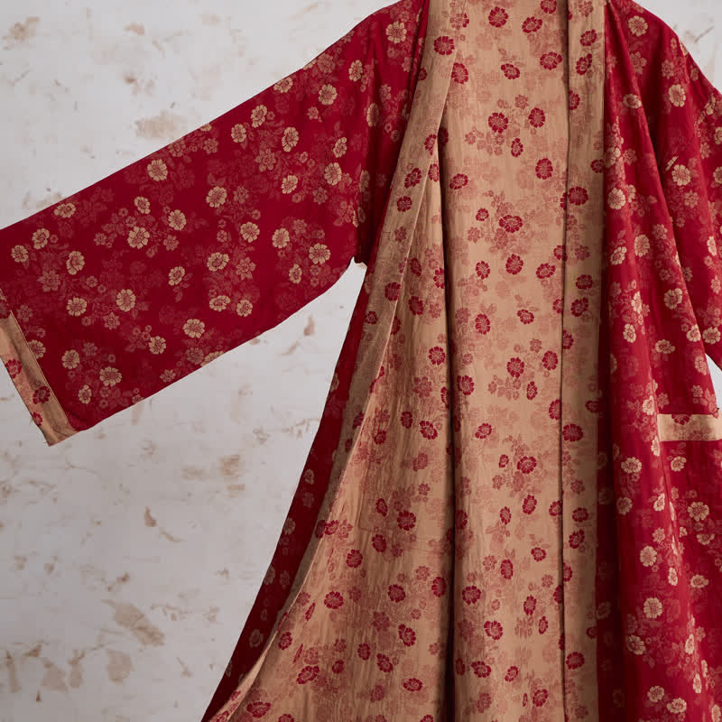 Ownkoti Retro Flower Cotton Gauze Kimono Robe - image 3