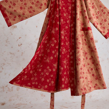 Ownkoti Retro Flower Cotton Gauze Kimono Robe - image 13