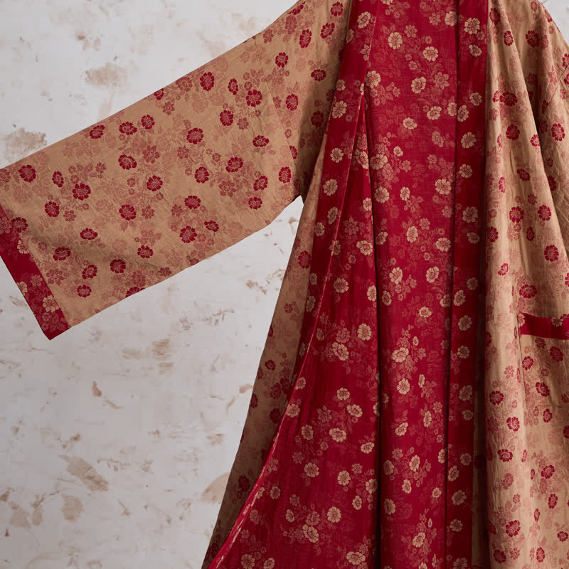 Ownkoti Retro Flower Cotton Gauze Kimono Robe - image 11