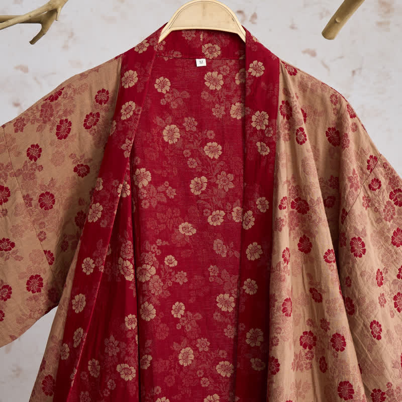 Ownkoti Retro Flower Cotton Gauze Kimono Robe - image 10