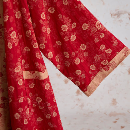 Ownkoti Retro Flower Cotton Gauze Kimono Robe - image 4