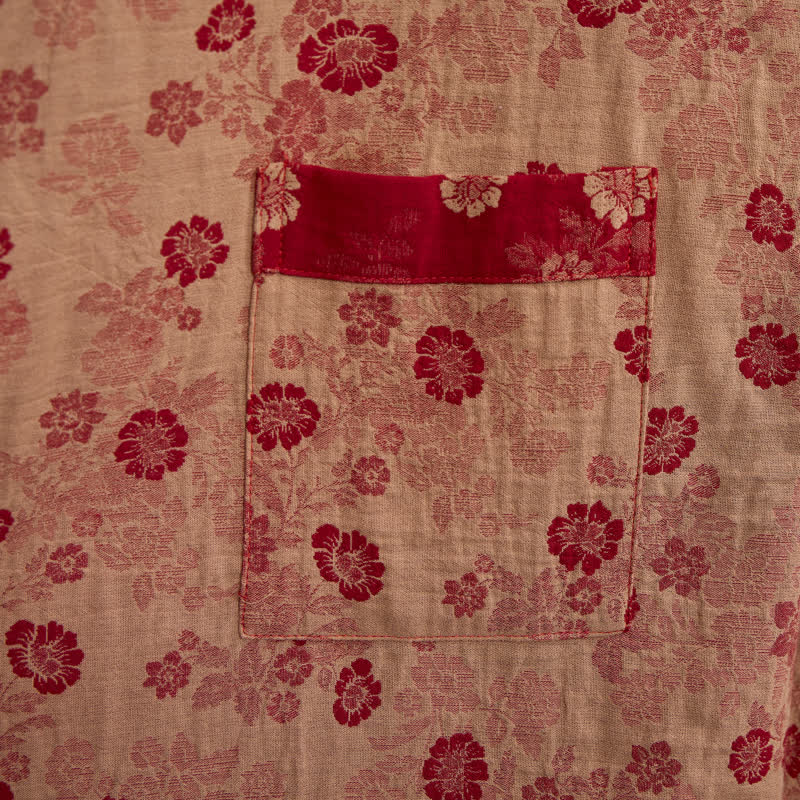 Ownkoti Retro Flower Cotton Gauze Kimono Robe - image 14