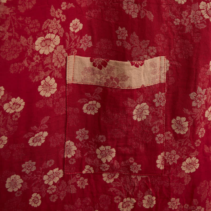 Ownkoti Retro Flower Cotton Gauze Kimono Robe - image 6