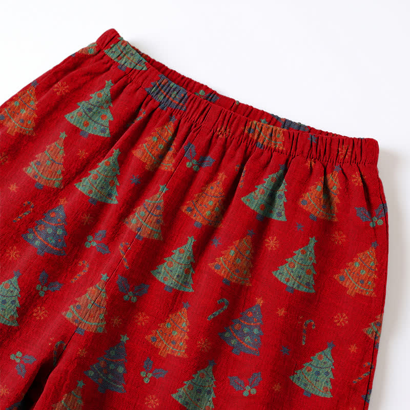 Ownkoti Christmas Tree Cotton Gauze Loungewear Set - image 4