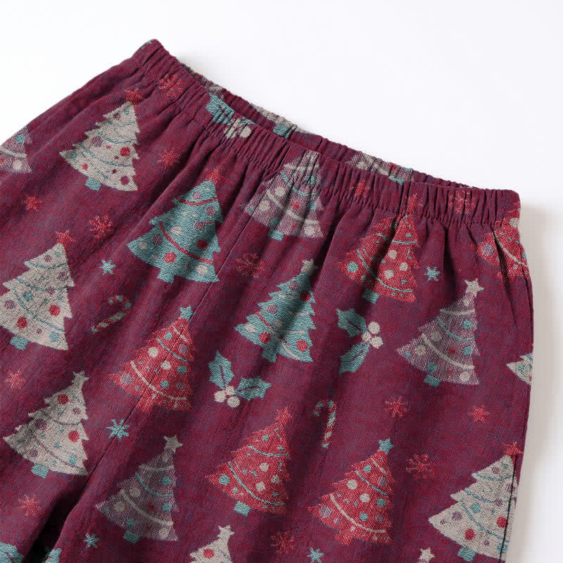 Ownkoti Christmas Tree Cotton Gauze Loungewear Set - image 16