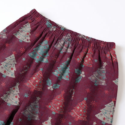 Ownkoti Christmas Tree Cotton Gauze Loungewear Set - image 16