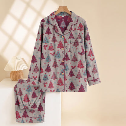 Ownkoti Christmas Tree Cotton Gauze Loungewear Set - image 19