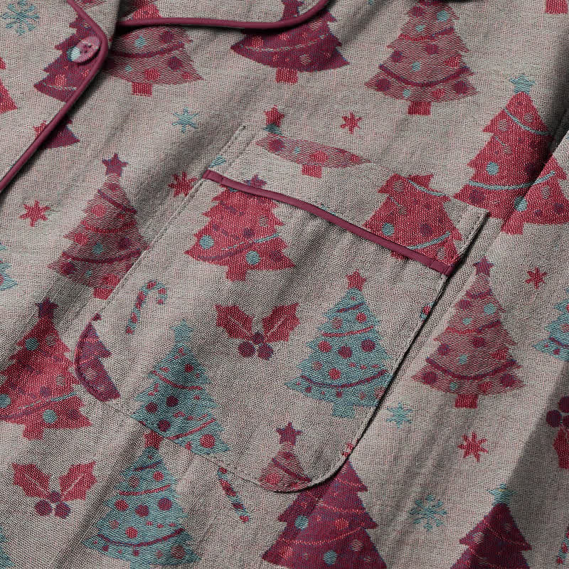 Ownkoti Christmas Tree Cotton Gauze Loungewear Set - image 23
