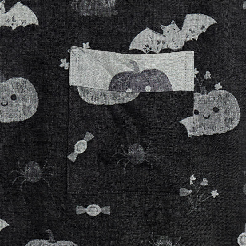 Ownkoti Halloween Pumpkin Bat Cotton Kimono Robe - image 4