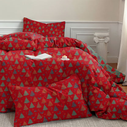 Ownkoti Festive Christmas Tree Cotton Bedding Set - image 4