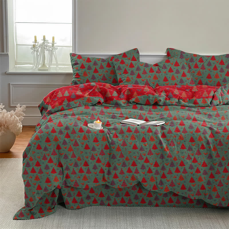 Ownkoti Festive Christmas Tree Cotton Bedding Set - image 10