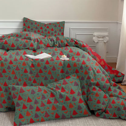 Ownkoti Festive Christmas Tree Cotton Bedding Set - image 12