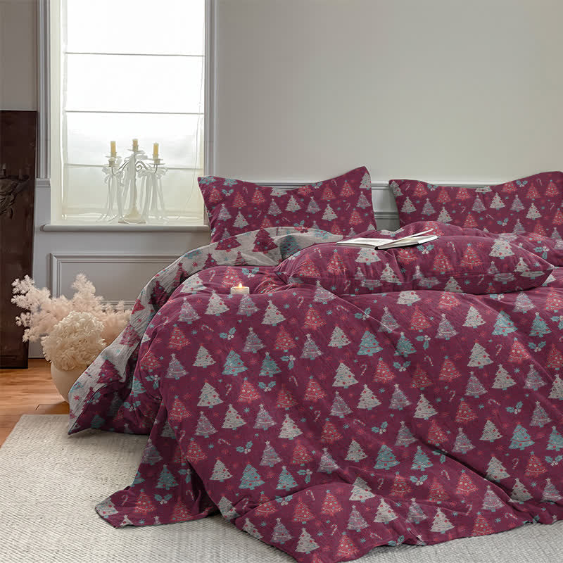 Ownkoti Festive Christmas Tree Cotton Bedding Set - image 19
