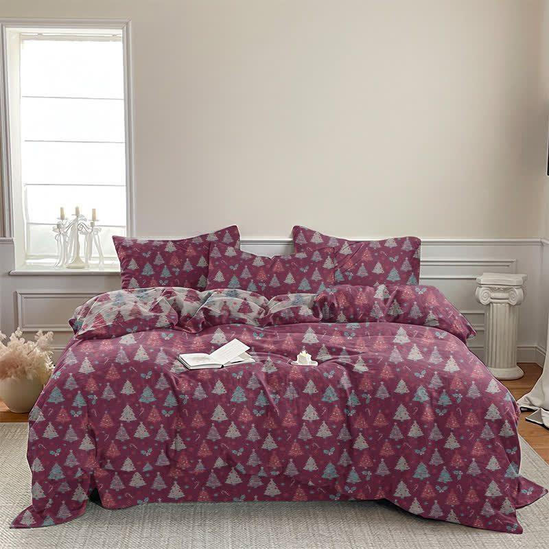 Ownkoti Festive Christmas Tree Cotton Bedding Set - image 21