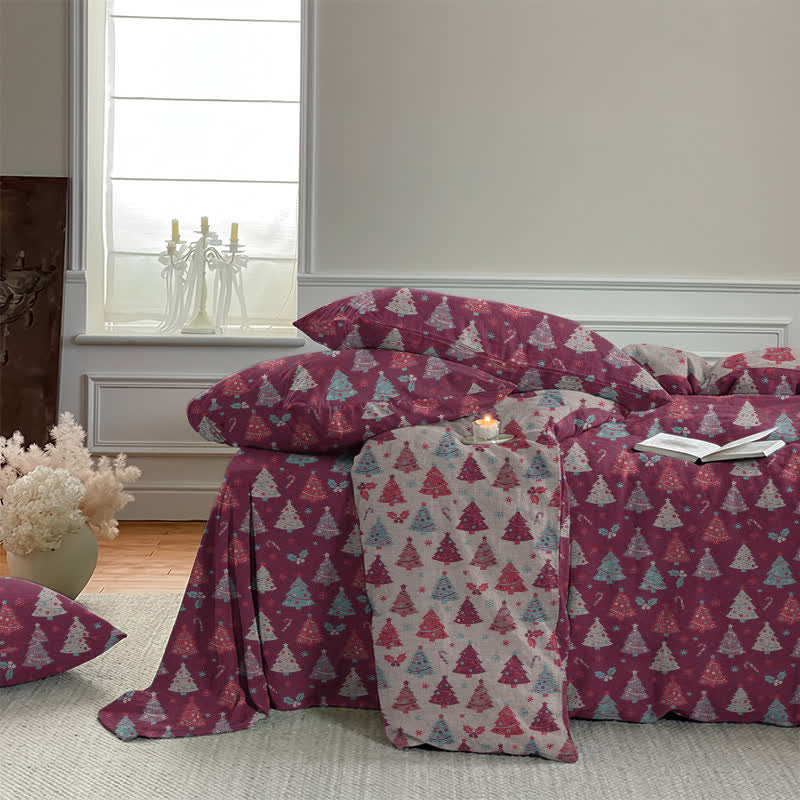 Ownkoti Festive Christmas Tree Cotton Bedding Set - image 22