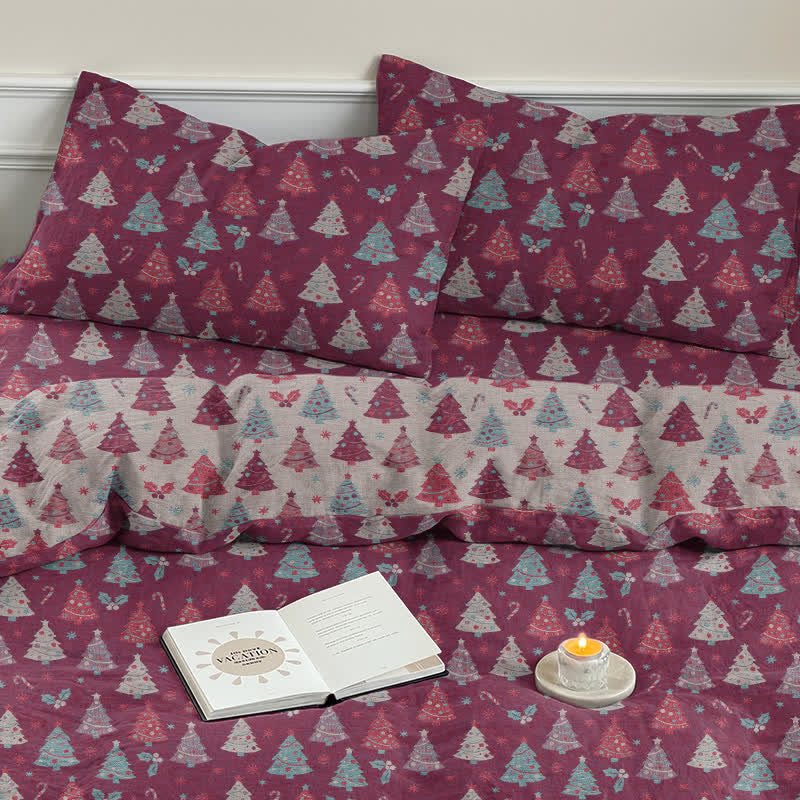 Ownkoti Festive Christmas Tree Cotton Bedding Set - image 23
