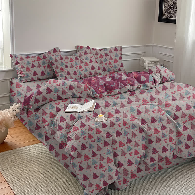 Ownkoti Festive Christmas Tree Cotton Bedding Set - image 25