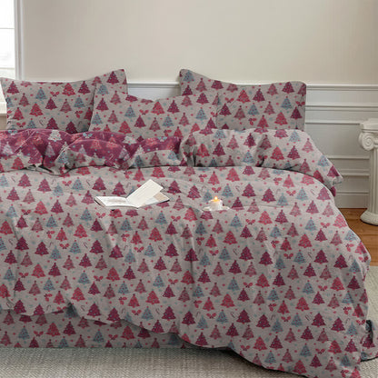 Ownkoti Festive Christmas Tree Cotton Bedding Set - Beige - Bedding Set(4PCS) - King - image 24
