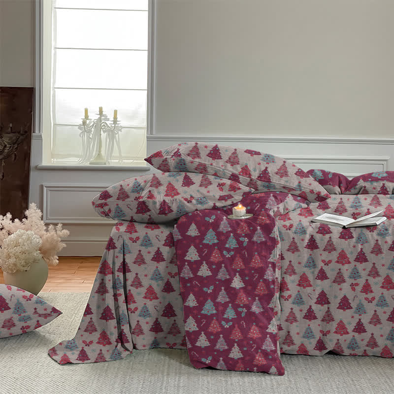 Ownkoti Festive Christmas Tree Cotton Bedding Set - image 30