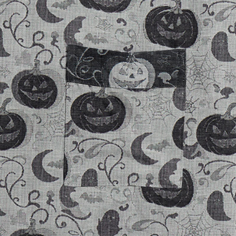 Ownkoti Halloween Pumpkin Moon Cotton Kimono Robe - image 9