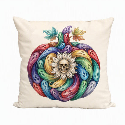 Ownkoti Rainbow Ghost Pumpkin Halloween  Pillow Cover - image 4