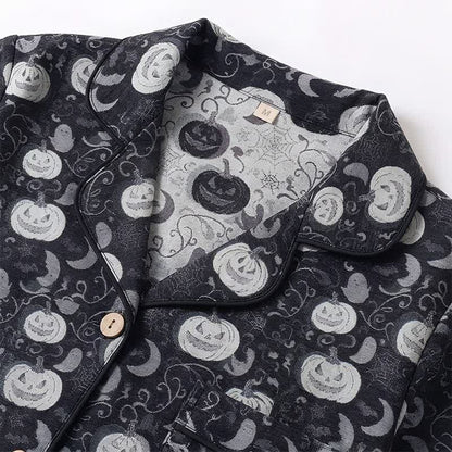 Ownkoti Spooky Night Pumpkin Ghost Cotton Sleepwear Set - image 3