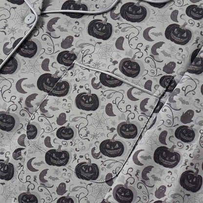 Ownkoti Spooky Night Pumpkin Ghost Cotton Sleepwear Set - image 9