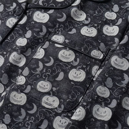Ownkoti Spooky Night Pumpkin Ghost Cotton Sleepwear Set - image 4