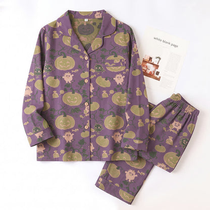 Ownkoti Whimsical Halloween Creature Pumpkin Loungewear Set - image 2