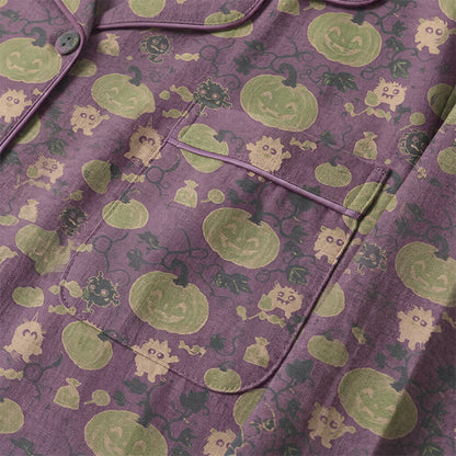 Ownkoti Whimsical Halloween Creature Pumpkin Loungewear Set - image 9