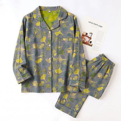 Ownkoti Nature‑Inspired Ginkgo Leaf Cotton Loungewear Set - image 8