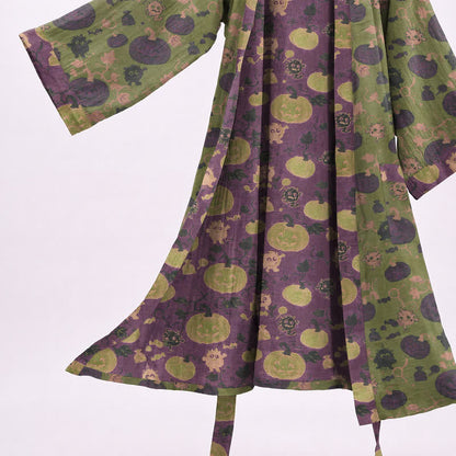 Ownkoti Halloween Pumpkin Monster Cotton Kimono Robe - image 8