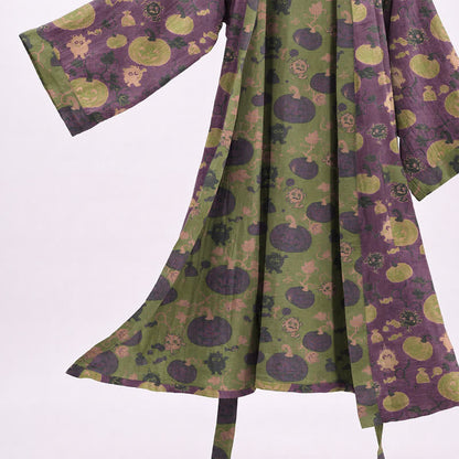 Ownkoti Halloween Pumpkin Monster Cotton Kimono Robe - image 3