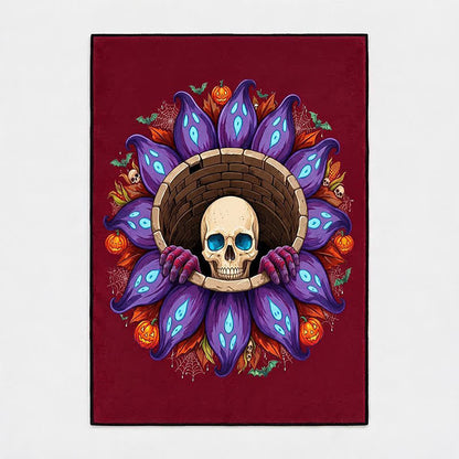 Ownkoti Gothic Skull Well Halloween Non-Slip Area Rug - image 6