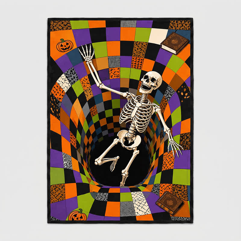 Ownkoti Falling Skeleton 3D Vortex Non-slip Area Rug - image 4
