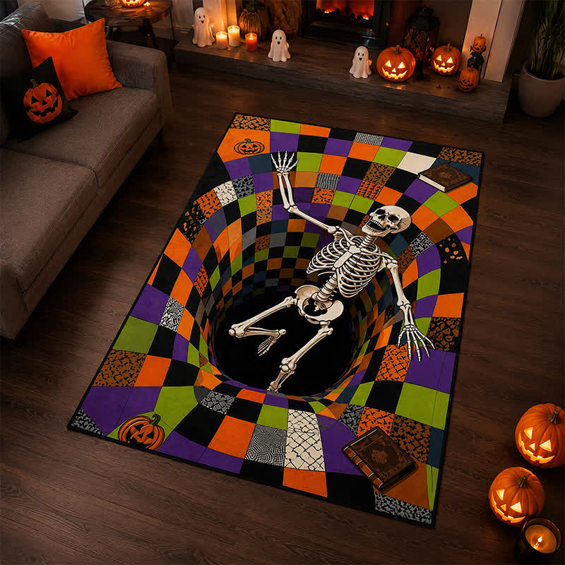 Ownkoti Falling Skeleton 3D Vortex Non-slip Area Rug - image 2