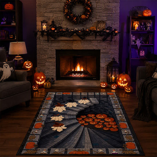 Ownkoti 3D Ghost Staircase Optical Illusion Area Rug - 95" x 119" - image 0