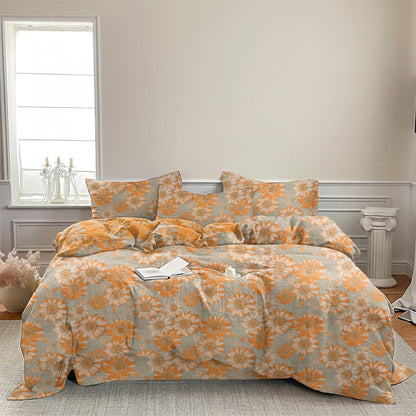 Ownkoti Vintage Sunflower Orange Cotton Bedding Set - image 14