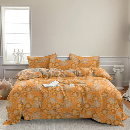 Ownkoti Vintage Sunflower Orange Cotton Bedding Set - image 5