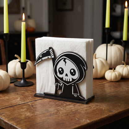 Ownkoti Cute Grim Reaper & Pirate Skeleton Vertical Tissue Stand - Scythe Reaper - 6PCS - image 1