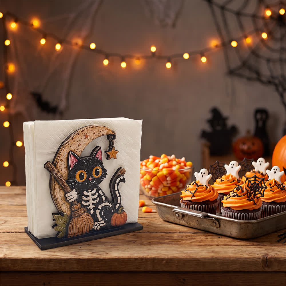 Ownkoti Wooden Halloween Spook Napkin Holder - image 5