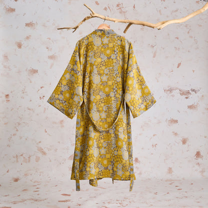 Ownkoti Retro Muted Floral Cotton Lounge Robe - image 1