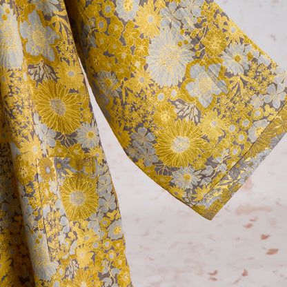 Ownkoti Retro Muted Floral Cotton Lounge Robe - image 5