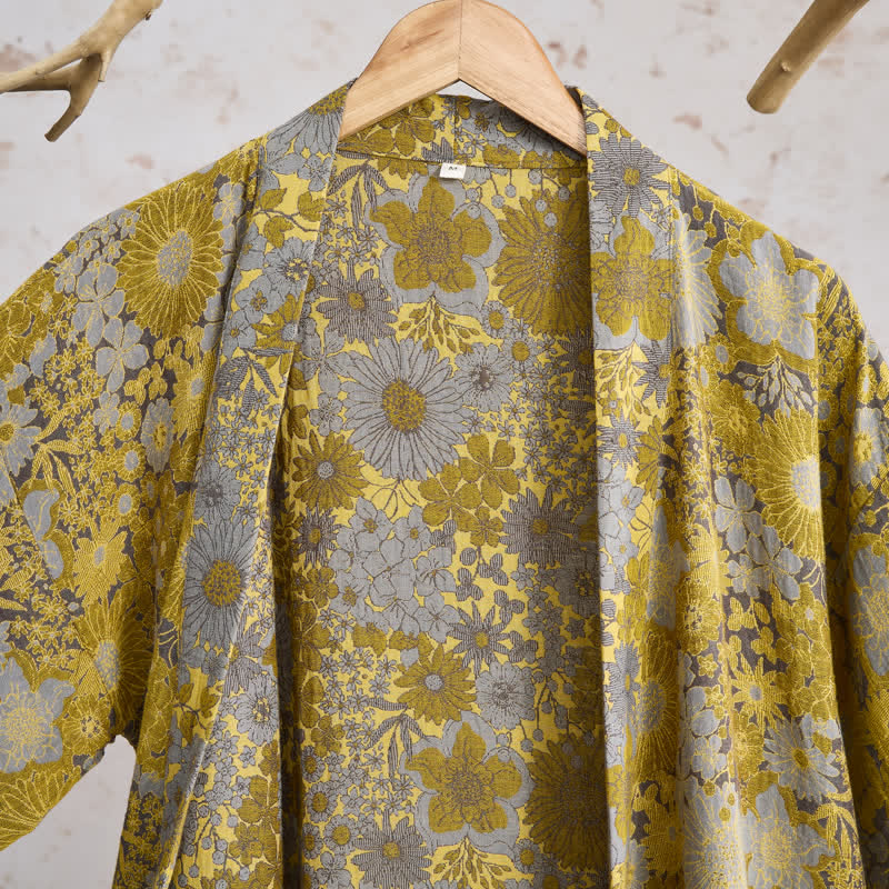 Ownkoti Retro Muted Floral Cotton Lounge Robe - image 2