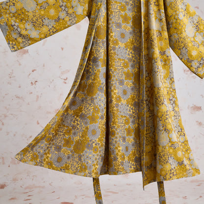 Ownkoti Retro Muted Floral Cotton Lounge Robe - image 3