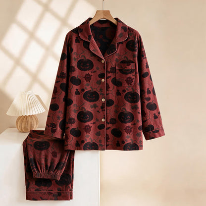 Ownkoti Red Pumpkin Monster Cotton Loungewear Set - image 1